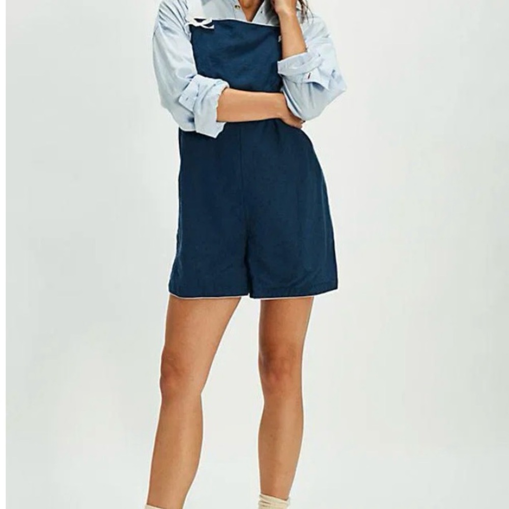 LFree People Blue Romper NWOT